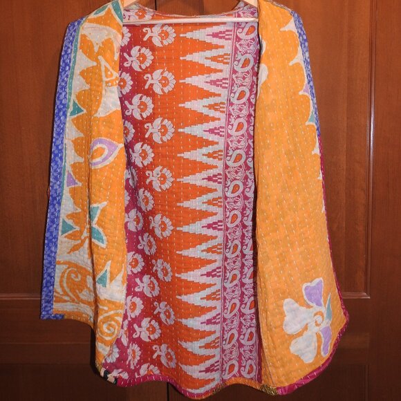✨ One-of-a-Kind Kantha Quilted Jacket ✨ - Picture 3 of 5